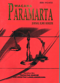 					View Vol. 23 No. 2 (2024): Wacana Paramarta: Jurnal Ilmu Hukum XXIII:2:2024
				